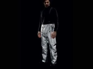 GIORDANI ALUMINIZED EXTRA SOFT ARAMID FIBER TROUSERS WITH ELASTIC BRACES