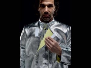 GIORDANI JACKET MADE OF ALUMINIZED EXTRA SOFT ARAMID FIBER, FRONT CLOSURE WITH SNAPS AND FLAP WITH VELCRO