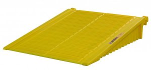 JUSTRITE 2/4 DRUM DRUMSHED RAMP, YELLOW