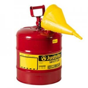 JUSTRITE SAFETY CAN W/FNL, T1, 5G RED