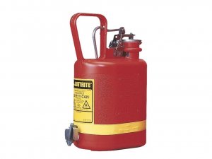 JUSTRITE 1 GAL OVAL NON-METALLIC SAF CONT W/ FAUCET