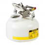 JUSTRITE 2 GAL QUICK-DISCONNECT DISPOSAL SAFETY CAN, POLYPROPYLENE FITTINGS FOR 3/8