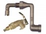 JUSTRITE BRASS DRUM SIPHON ADAPTER & BRASS SELF-CLOSING FAUCENT