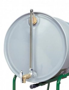 JUSTRITE HORIZONTAL DRUM CAST-IRON FILL DRUM GAUGE WITH S/C FAUCET