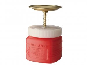 JUSTRITE NONMETALLIC 1 QUART PLUNGER CAN W/BRASS