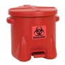EAGLE 945BIO 10 GALLON BIOHAZARD WASTE CAN WITH LEAK PROOF HDPE CONSTRUCTION