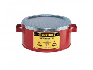 JUSTRITE 10376 1 GALLON STEEL DRIP CAN WITH FIRE BAFFLE