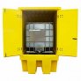 ROMOLD BB1HCS 1 IBC COVERED SPILL PALLET - STEEL COVER - PE PALLET 1100 LITER SUMP
