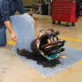 NEW PIG BLUE102 HEAVYWEIGHT ABSORBENT MAX-WT MAT ROLL, PERFORATED