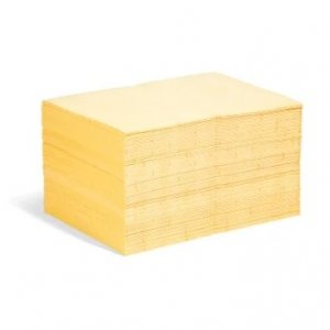 PIG YELLOW UNV ABS MAT PAD;20X15IN HVY-WT (100/BAG)