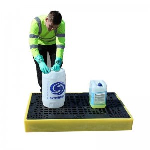 ROMOLD BUND FLOOR, 6 X 25LTR DRUMS, 130LTR BUND