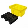 ROMOLD BUND PALLET, 1 X 205LTR DRUM, 225LTR BUND, YELLOW