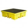 ROMOLD BUND PALLET, 4 X 205LTR DRUMS, 4WAY ENTRY, 250LTR BUND, YELLOW