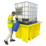 ROMOLD BUND PALLET SUITABLE FOR 1 X 1000LTR IBC, 1100LTR BUND, YELLOW (5PCS/PK)