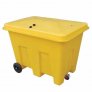 ROMOLD POLY STORAGE BIN ON WHEELS, LOOSE LID, 350LTR CAPACITY