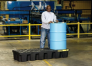 JUSTRITE 3 DRUM ECOPOLY BLEND SPILL CONTROL PALLETS (RECYCLED CONTENT 100%), BLACK