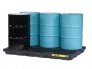 JUSTRITE 6 DRUM ECOPOLY BLEND ACCUMULATION CENTER (RECYCLED CONTENT 100%), BLACK