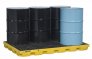 JUSTRITE 6 DRUM ECOPOLY BLEND ACCUMULATION CENTER (RECYCLED CONTENT 100%), YELLOW