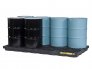 JUSTRITE 8 DRUM ECOPOLY BLEND ACCUMULATION CENTERS (RECYCLED CONTENT 100%), BLACK