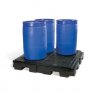PIG PALLET SPILL H/D CONTAINMENT BLACK - WITHOUT DRAIN