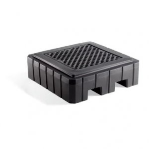 PIG POLY SPILL CONTAINMENT PALLET BLACK W/OUT DRAIN 1-DRUM EA