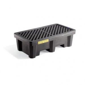 PIG POLY SPILL CONTAINMENT PALLET W/DRN, 2-DRUM STD