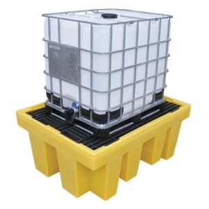 ROMOLD BUND PALLET SUITABLE FOR 1 X 1000LTR IBC, 1100LTR BUND, YELLOW