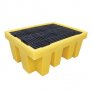 ROMOLD BUND PALLET SUITABLE FOR 1 X 1000LTR IBC, 1100LTR BUND, YELLOW