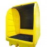 ROMOLD HARD COVERED BUND PALLET, 4 X 205LTR DRUMS, ALUMINIUM DOOR, 410LTR BUND, YELLOW