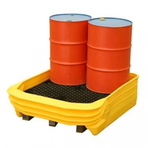 ROMOLD PALLET CONVERTER, CONVERTS STANDARD PALLET INTO 4 DRUM BUNDED SPILL PALLET (310 LTR BUND)