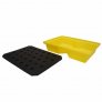 ROMOLD SPILL TRAY WITH GRID, GENERAL PURPOSE, 43LTR BUND, YELLOW