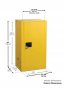 JUSTRITE 20 GAL CABINET RED P&I MANUAL, W/PDLE HANDLE