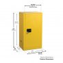JUSTRITE 861528 HAZARDOUS MATERIAL SAFETY CABINET WITH SELF-CLOSE DOOR