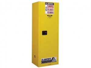 JUSTRITE 892200 SPACE SAVING FLAMMABLE SAFETY CABINET, 22 GALLON, 1 MANUAL DOOR