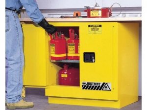 JUSTRITE 892300 22 GALLON FLAMMABLE SAFETY CABINET, 2 DOORS, MANUAL CLOSE, 1 SHELF, FM-APPROVED