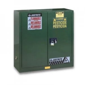 JUSTRITE 893004 30 GALLON PESTICIDE SAFETY CABINET, 2 DOORS, MANUAL CLOSE, FM APPROVED