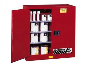 JUSTRITE 893011 40 GALLON 2 DOOR MANUAL PAINT SAFETY CABINET WITH FM APPROVAL