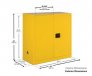 JUSTRITE 893031 40 GALLON 2 DOOR SELF CLOSE FM APPROVED PAINT SAFETY CABINET