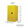 JUSTRITE 896001 60 GALLON FM APPROVED FLAMMABLE SAFETY CABINET WITH FIRE-RESISTANT DOUBLE-WALL STEEL