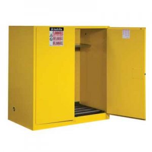 JUSTRITE 8991601 110 GALLON FLAMMABLE DRUM SAFETY CABINET WITH DRUM ROLLERS
