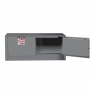JUSTRITE 12 GALLON, 2 DOORS, SELF CLOSE, FLAMMABLE SAFETY CABINET, SURE-GRIP EX PIGGYBACK, GRAY