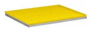 JUSTRITE 29061 SPILLSLOPE® STEEL SHELF WITH CHEMICAL-RESISTANT POLYETHYLENE TRAY