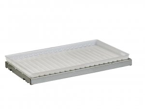 JUSTRITE 29959 SPILLSLOPE STEEL SHELF WITH CHEMICAL-RESISTANT POLY TRAY