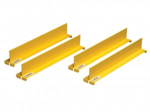 JUSTRITE 29985 14-INCH STEEL SHELF DIVIDERS, YELLOW, SET OF 4