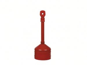 JUSTRITE 2.5 GAL HEAVY DUTY CIGARETTE BUTT CAN RED