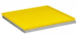 JUSTRITE 29063 CHEMICAL-RESISTANT SPILLSLOPE STEEL SHELF WITH POLYETHYLENE TRAY FOR 60 GALLON SAFETY CABINET