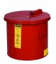 JUSTRITE DIP TANK FOR CLEANING PARTS, 3.5 GAL, MANUAL COVER W/FUSIBLE LINK, OPTNL PARTS BASKET, STEEL