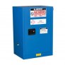 JUSTRITE CHEMCOR® COMPAC 12 GALLON HAZARDOUS MATERIAL SAFETY CABINET, SELF-CLOSE DOOR, CORROSION-RESISTANT, ROYAL BLUE