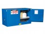 JUSTRITE SURE-GRIP EX PIGGYBACK HAZARDOUS MATERIAL SAFETY CABINET, 17 GALLON, 2 SELF-CLOSE DOORS, ROYAL BLUE