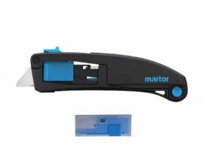 MARTOR RETAIL PACK SECUPRO MAXISAFE WITH TRAPEZOID BLADE NO. 60099 (1 KNIVE+ 10 BLADE IN DISPENSER)